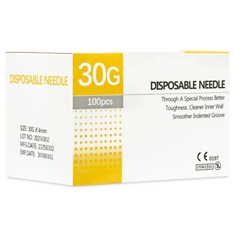 Disposable 30G Mesotherapy Needles – 100 Box