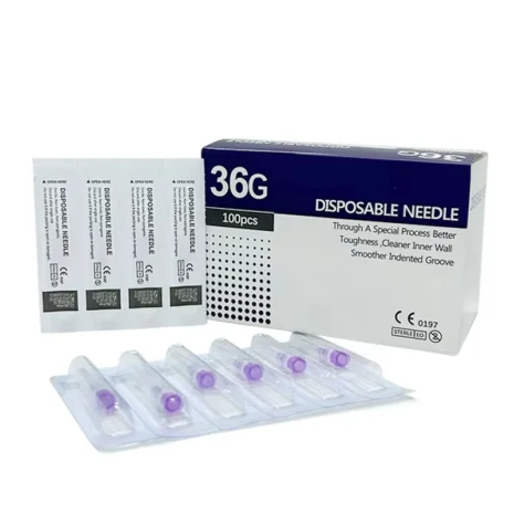 Disposable 36G Mesotherapy Needles – 100 Box